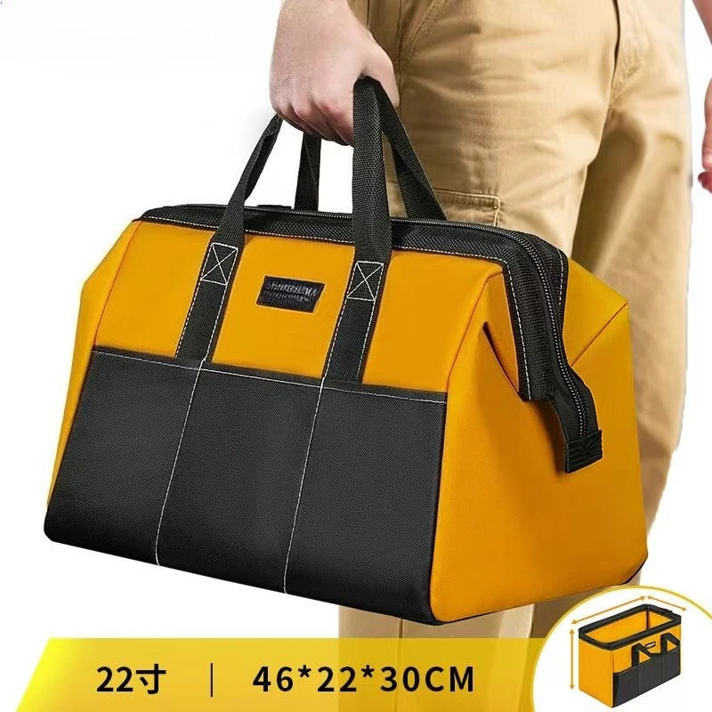 Large Multi-Function Tool Bag Organizer Heavy Duty Tool Pouch Bag Waterproof Anti-Fall Tool Tote Storage Bag with Multi Pockets