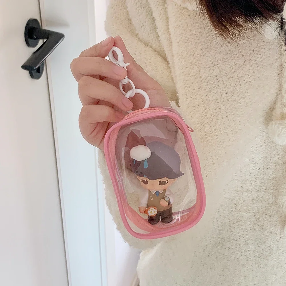 PVC Transparent Mini Storage Bag Mystery Bag Keychain Storage Bag Cute Doll Bag Storage Bag Earphone Charger Storage Bag