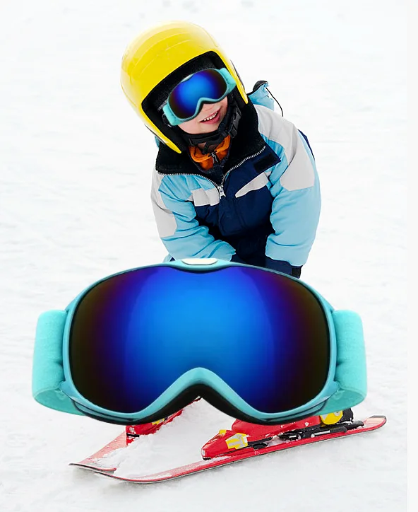 children's snow goggles, winter sports, ski goggles，UV protection, double-layer photochromic lenses