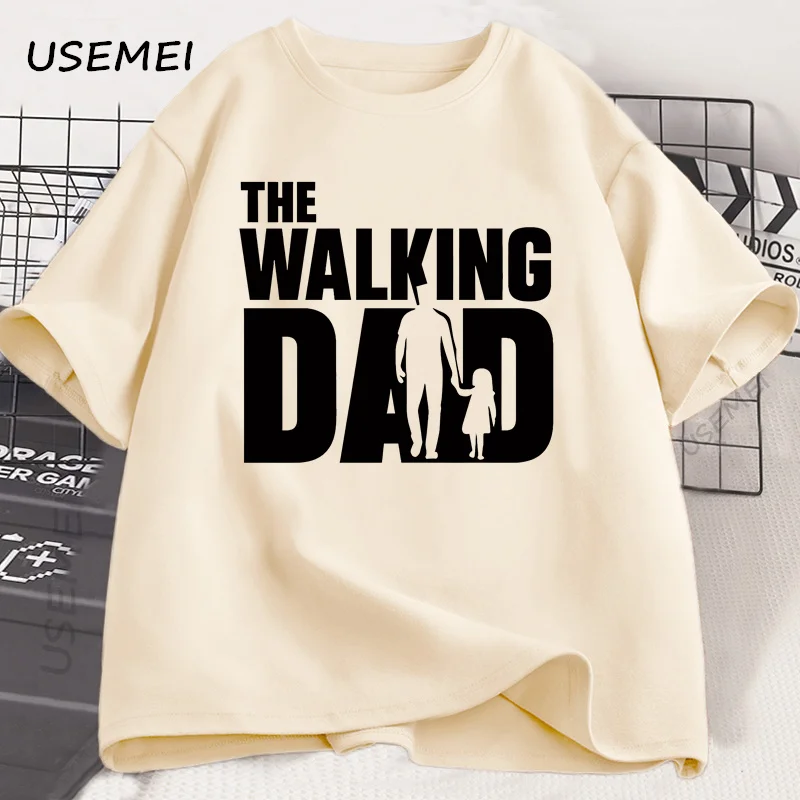 The Walking Dad Funny T-Shirt Funny Father and Daughter Matching Tee Shirt Cool Dad Graphic T Shirts Best Father's Day Clothes