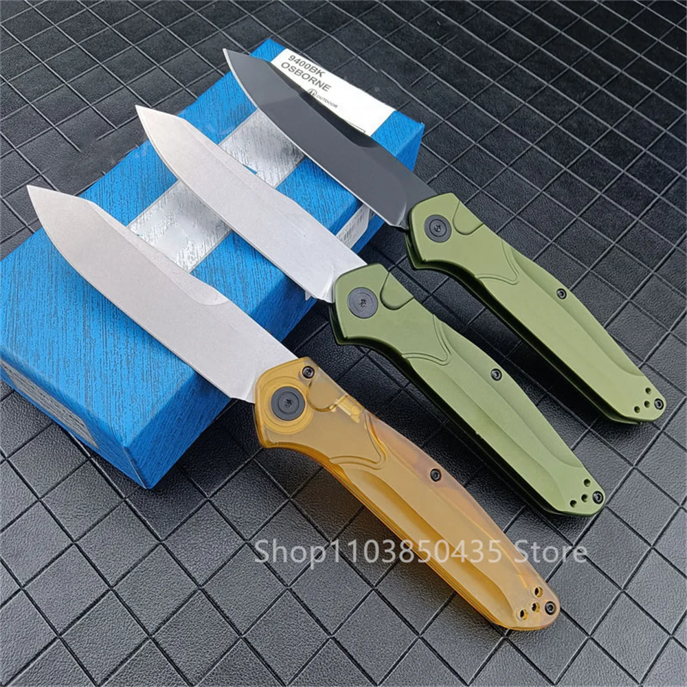 High quality BM 9400 Osborne Assisted Folding Knife D2 Blade Aluminum/PEI Handles Outdoor Tactical Hunting Rescue Survival Tool