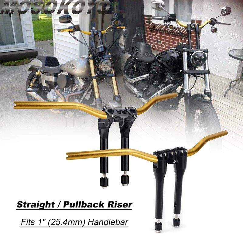 

Club Style Handlebar 6" 8" 10" 12" Modular Handlebar Riser T Bar Universal Bars For Harley Low Rider Wide Glide Softail Deluxe