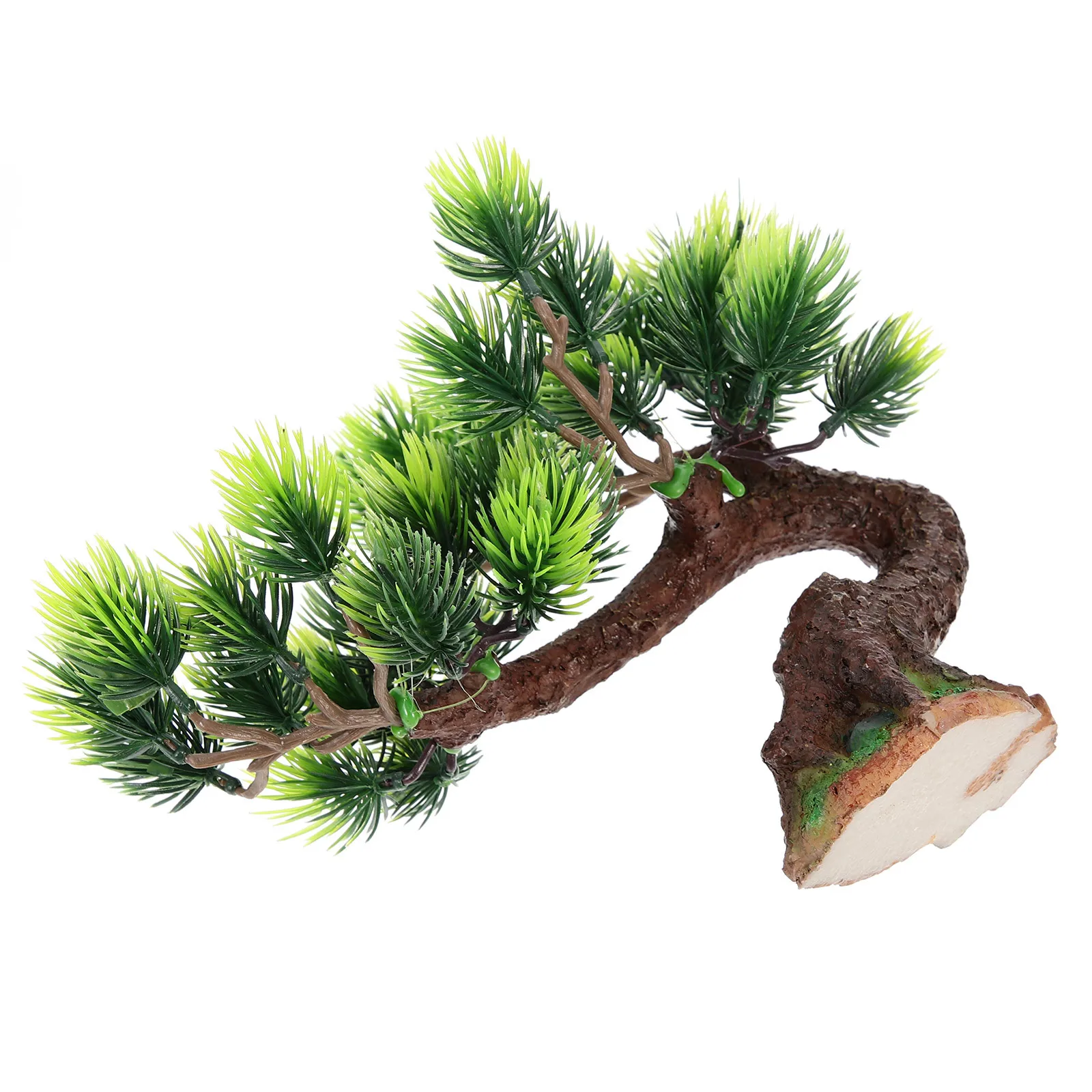 

Fish Tank Decor Resin Pine Tree Artificial Simulation Plant for Aquarium Landscape Natural Style Hiding Spot for Fish Realistic