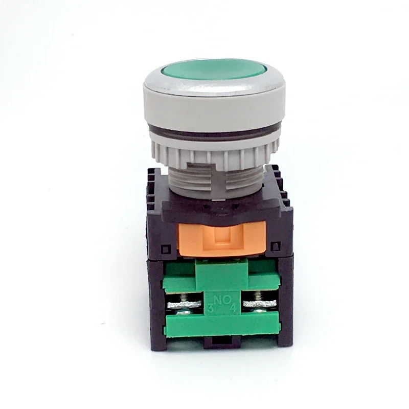 Tend TN2BF-1A/1B Flat Head Self-Reset Self-Locking Start Stop Red and Green Power Button Switch 22mm
