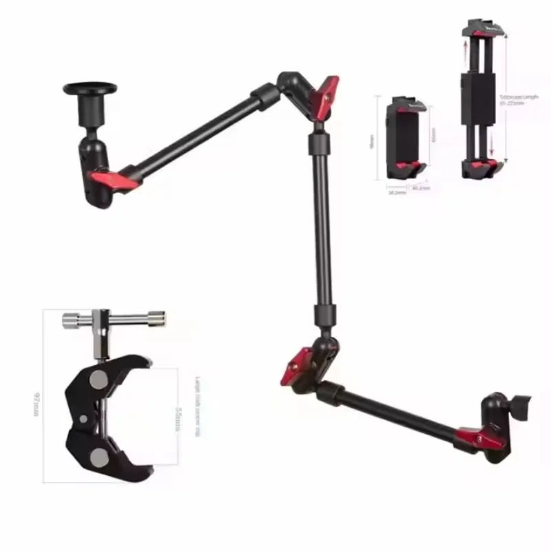 Suporte para telefone com braço mágico flexível especial ao vivo 360 °   Tripé giratório para filmagem e gravação de tablet