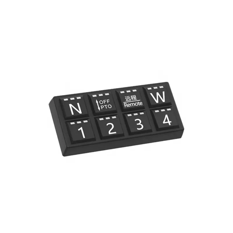 Intelligent CAN Bus Keypad DC 12V 24V 8 Keys Push Button Switch Panel Automotive Electronic Backlit Silicone Rubber