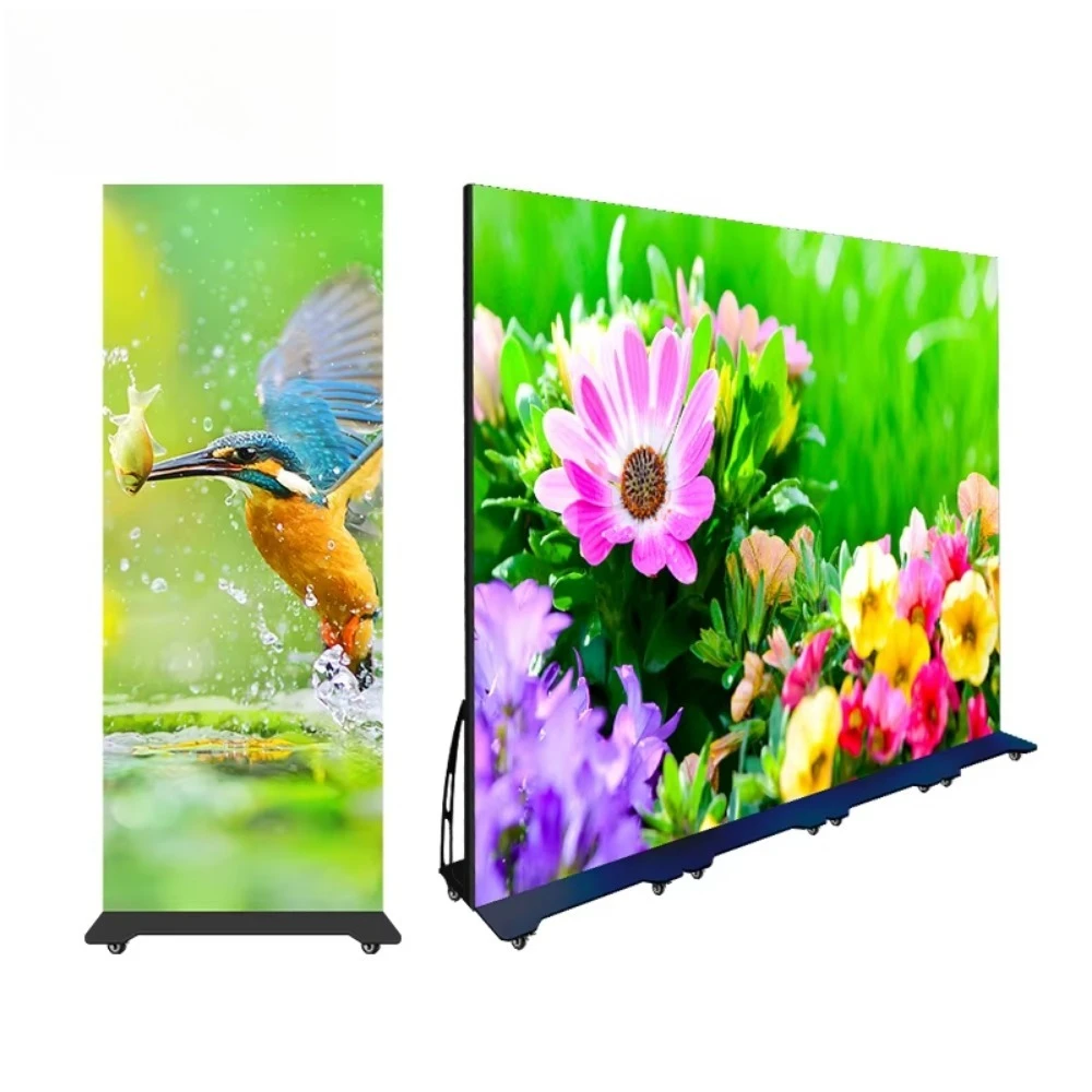 User outdoor LED poster screen foldable electronic screen full color removable commercial LED poster display