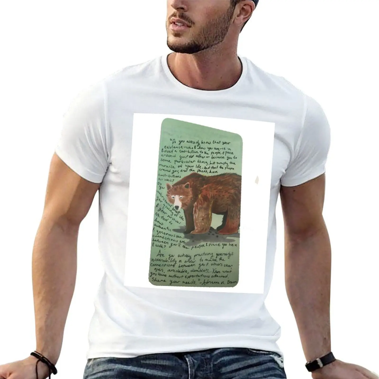 adrienne maree brown- your existence is a miracle. T-Shirt Big Size Short Sleeve Tee for Men