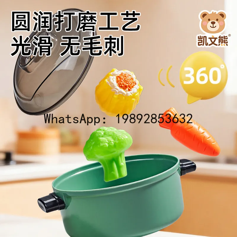 Children's Kitchen Toy Set Simulation Cooking Real Cooking Pretend Play Baby Mini Stir-fry Cookware Stove