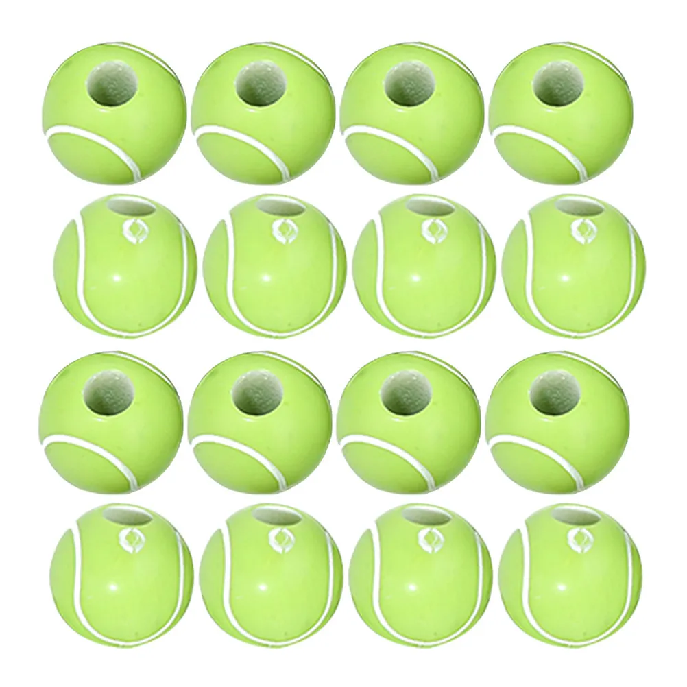 

300Pcs Tennis Ball Shape Spacer Beads for Jewelry Making DIY Craft Supplies Necklace Bracelet Keychain Earring Charm Beads
