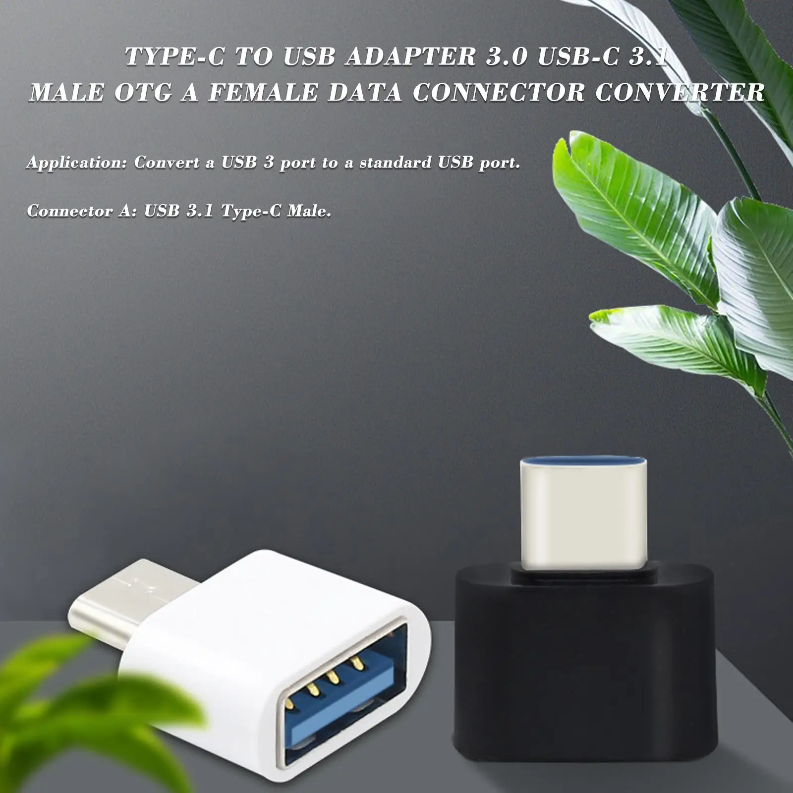 USB OTG Conversor para Flash Drive, Masculino para Feminino, Tipo-C, Mouse Função I8P2