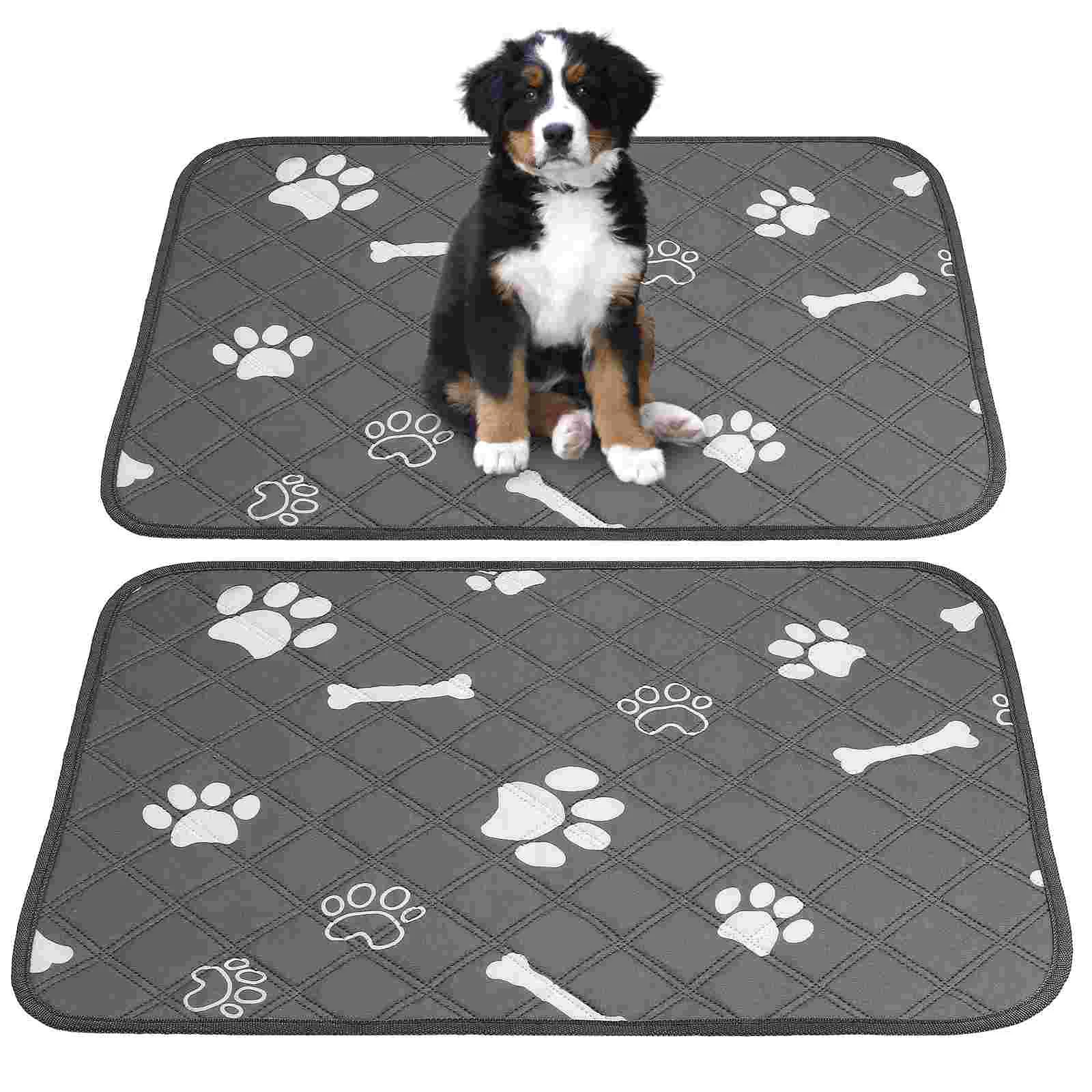 2 Pcs Dog Urine Pad Pet Pee Pads For Dogs Doggie Indoors Pack Puppy Potty Polyester Small Mats