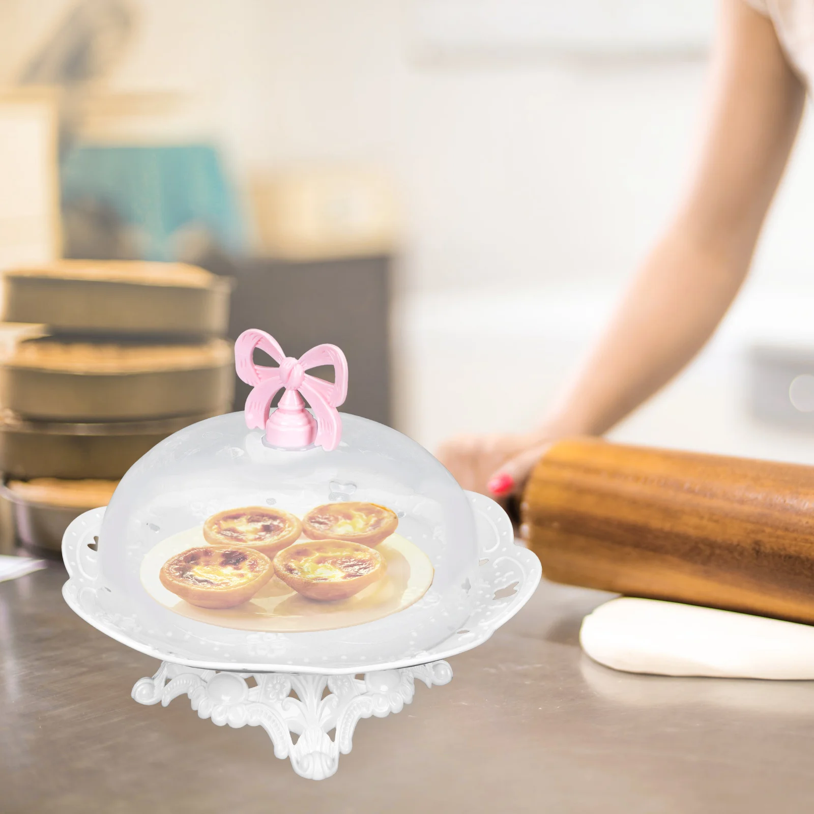 

Exquisite High Base Dessert Serving Tray ABS Dish Elegant Cake Stand Perfect For Banquets And Celebrations
