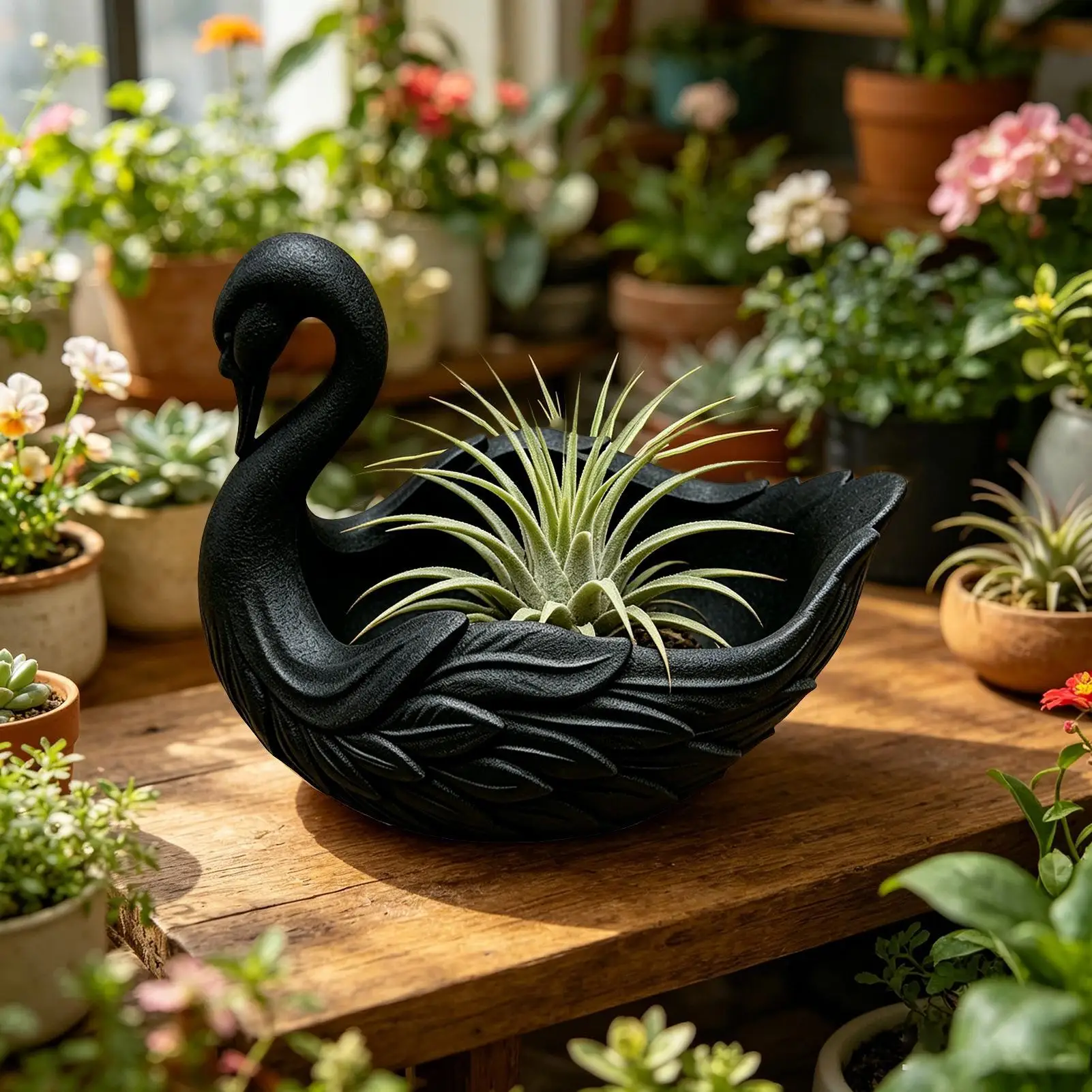 Entryway Bowl Multifunctional Elegant Swan Organizer Key Wallet Holder for Entryway Nightstand Table Desk Office Home Birthdays