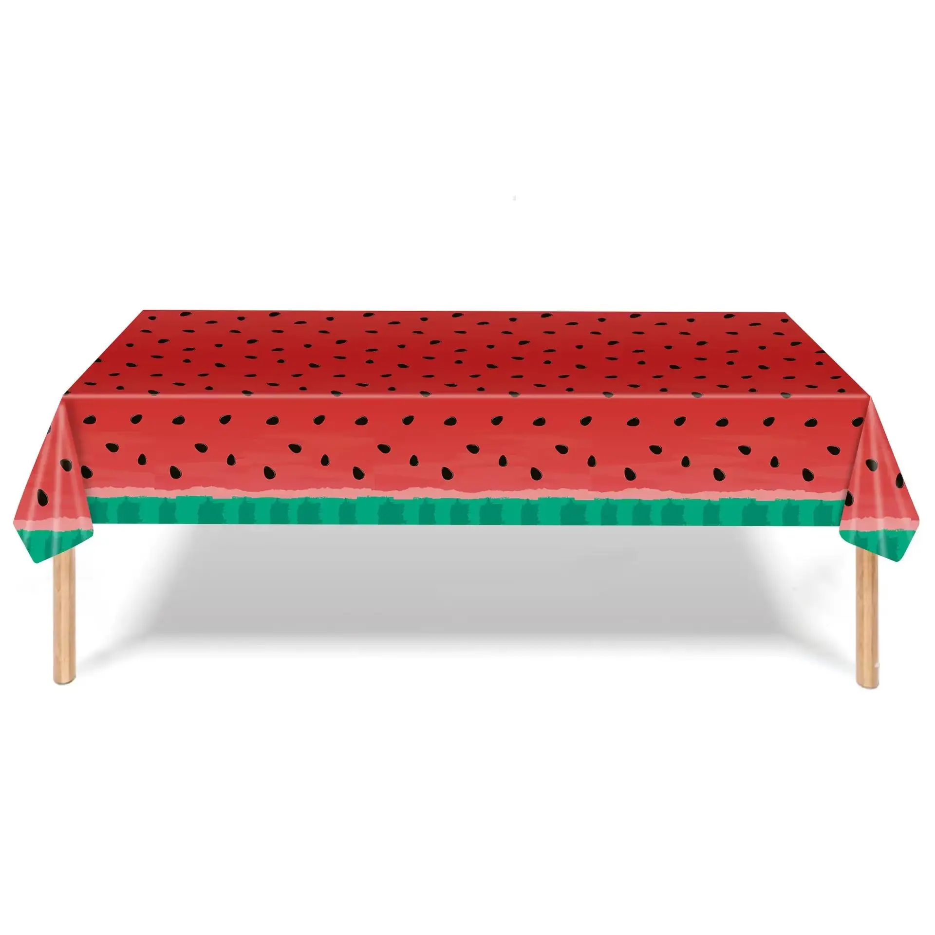 Nappe de fête d'été pastèque rouge Hawaii célébration d'anniversaire pour enfants nappe PE jetable anniversaire de fruits hawaïens