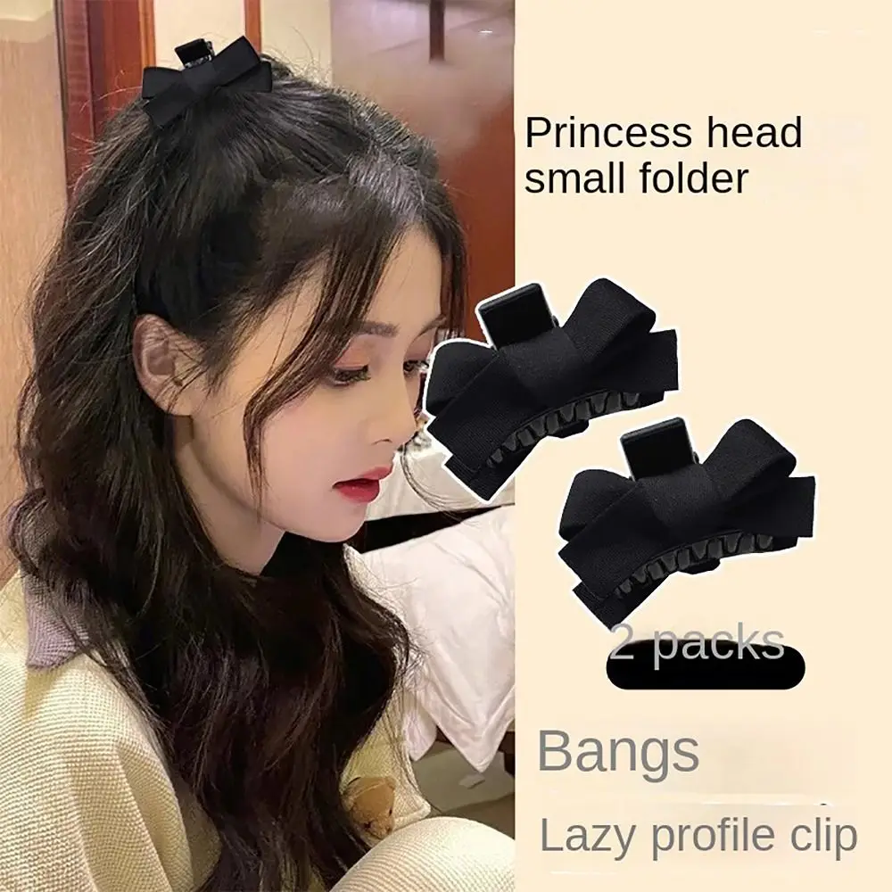 

1pair Vintage Princess Head Bowknot Hair Clip Bow Tie Pearl Crown Bee Bangs Hair Clip Face Smaller Cute Barrette Women Girls