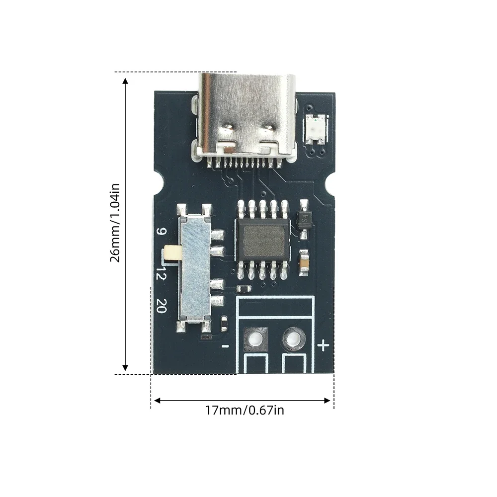 PD QC Fast Charging Power Extraction Module with LED Indicator Supports 5V 9V 12V 20V for Electronics Experiments