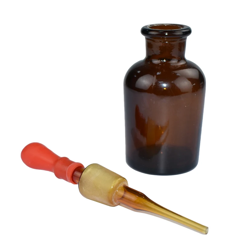 Amber Glass Empty Dropper Chemical Experimental Equipment Glass Liquid Pipette 30 60 125 Ml Oil Small Dropper Bottle