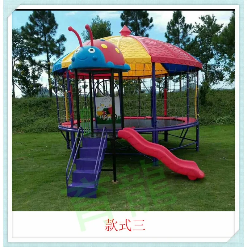 Kindergarten outdoor large trampoline Children\'s trampoline Children\'s slide Children\'s trampoline Bungee toys