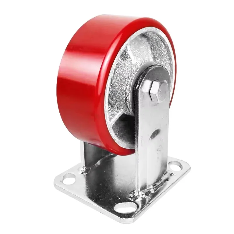 

Caster Industriell 100mm 125mm 150mm 200mm Iron Core with Polyurethane Material Swivel Pu Industrial Caster Wheels for Trolley