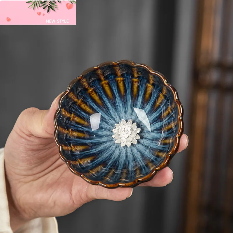 

Golden Peacock Tea Cup Porcelain Tea Bowl Ceramic Teacup Chinese Dragon Kungfu Tea Beautiful Unique Teaware Gift