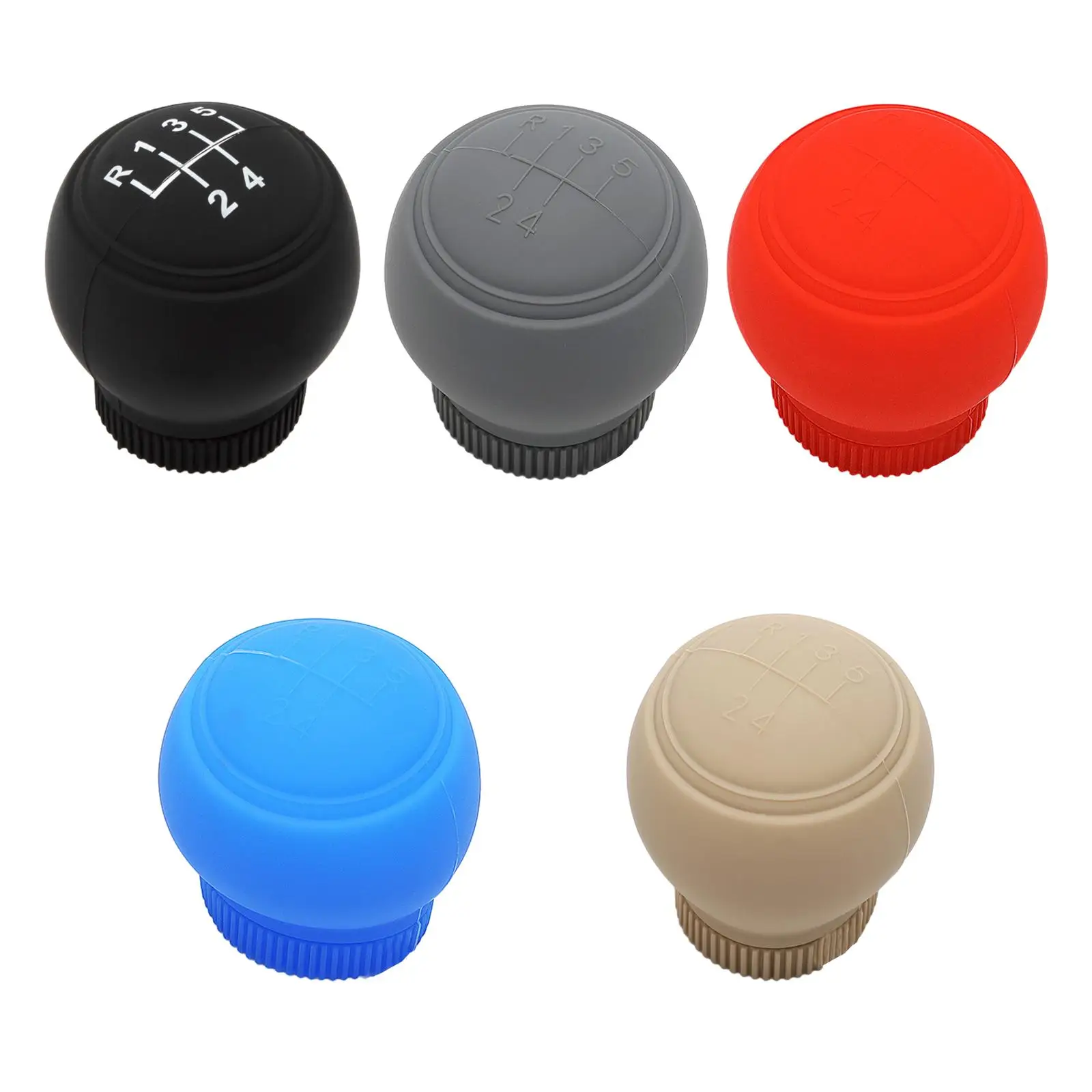 Anti Slip Car Gear Shifts Knob Cover Silicone Universal Round Decor for Interior Comfortable Driving Experience