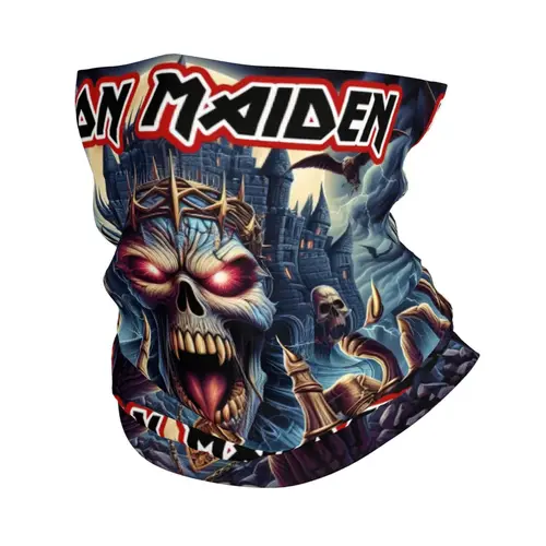 Banda de Heavy Metal personalizada I-Irons m-maidens polaina de cuello de dibujos animados mujeres hombres protección facial UV Bandana de invierno bufanda para senderismo