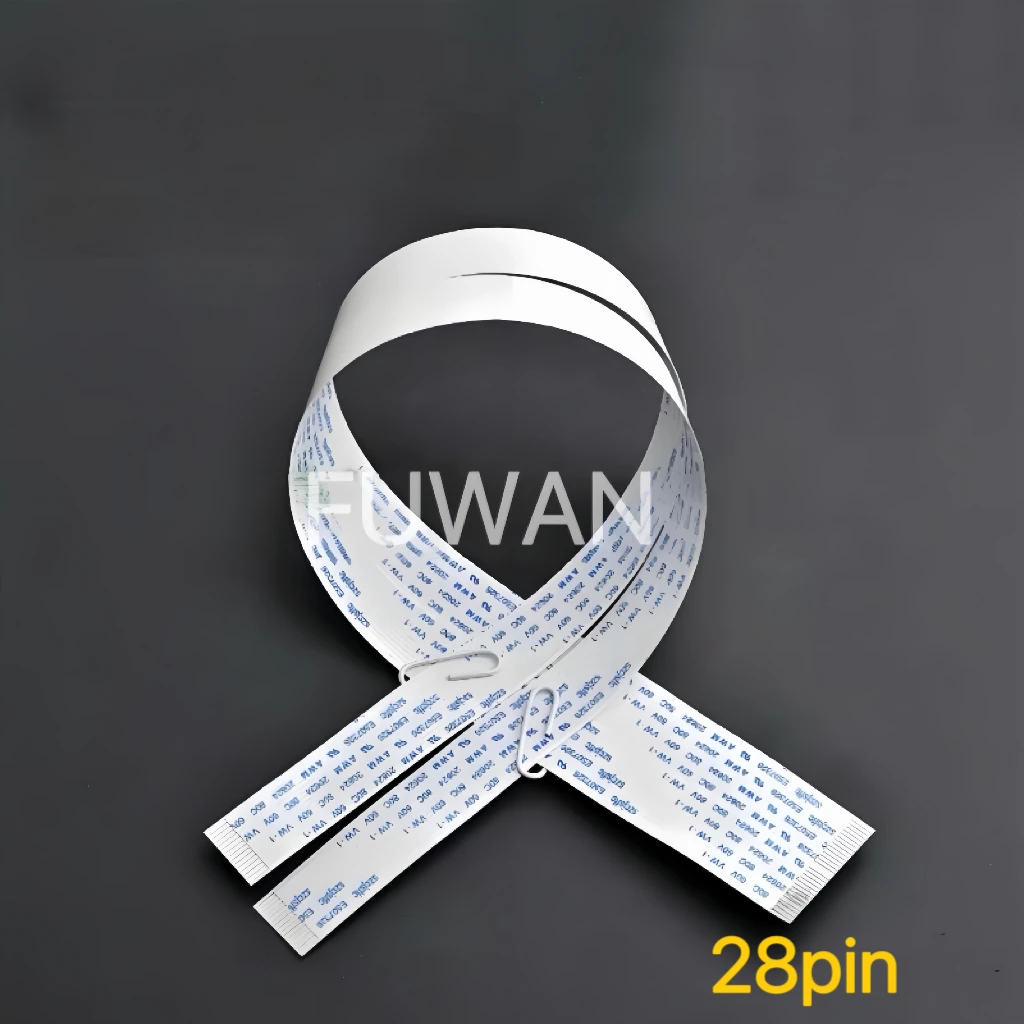 10PCS printer head cable XP600 printhead data cable 28 pins 40cm 60cm FFC flat cable Bifurcation cable printers