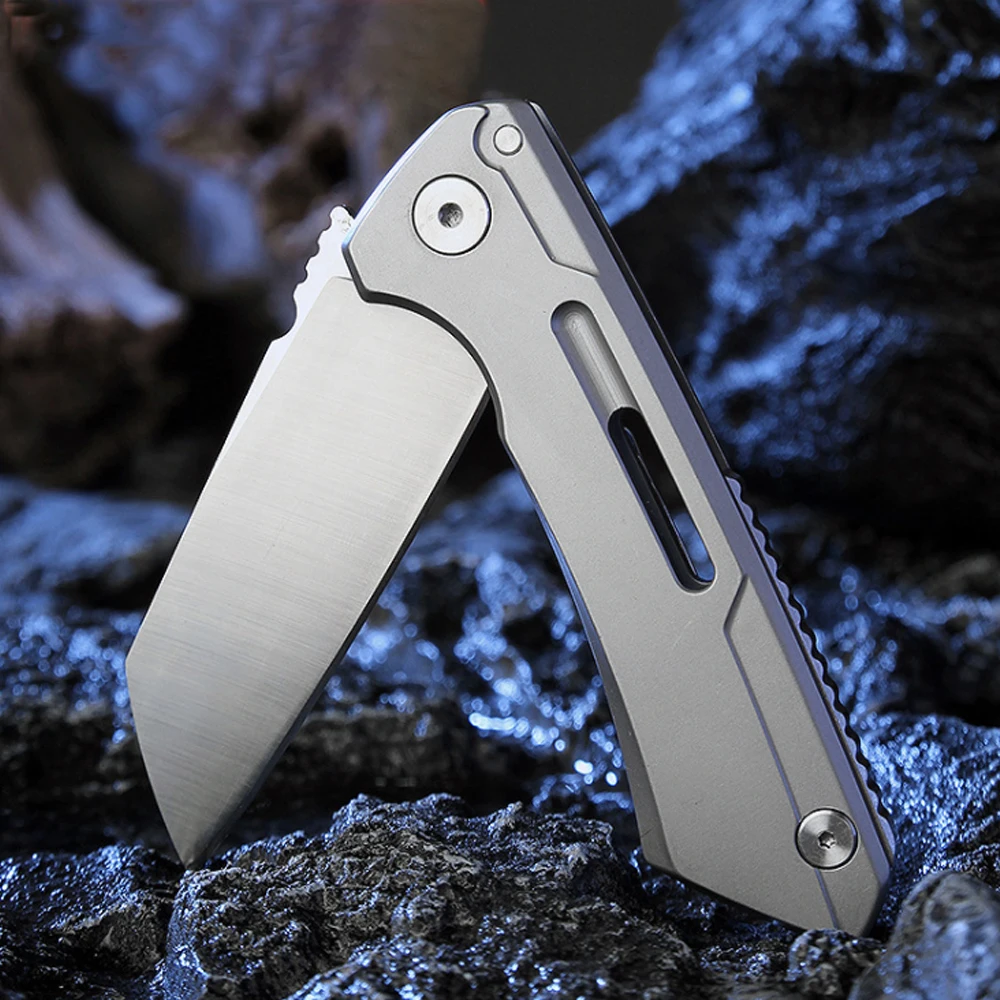 D2 High hardness Steel Bearing Folding Knives Drop Point Blade Outdoor Camping Hunting Utility EDC Knife Multi-Tool Gift Box