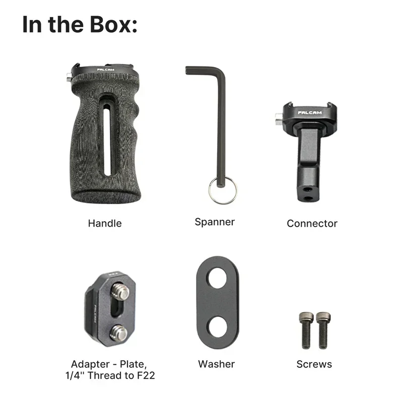 FALCAM 범용 포트 QR 사이드 핸들, F22 2549/2565 퀵릴리즈 핸드 그립