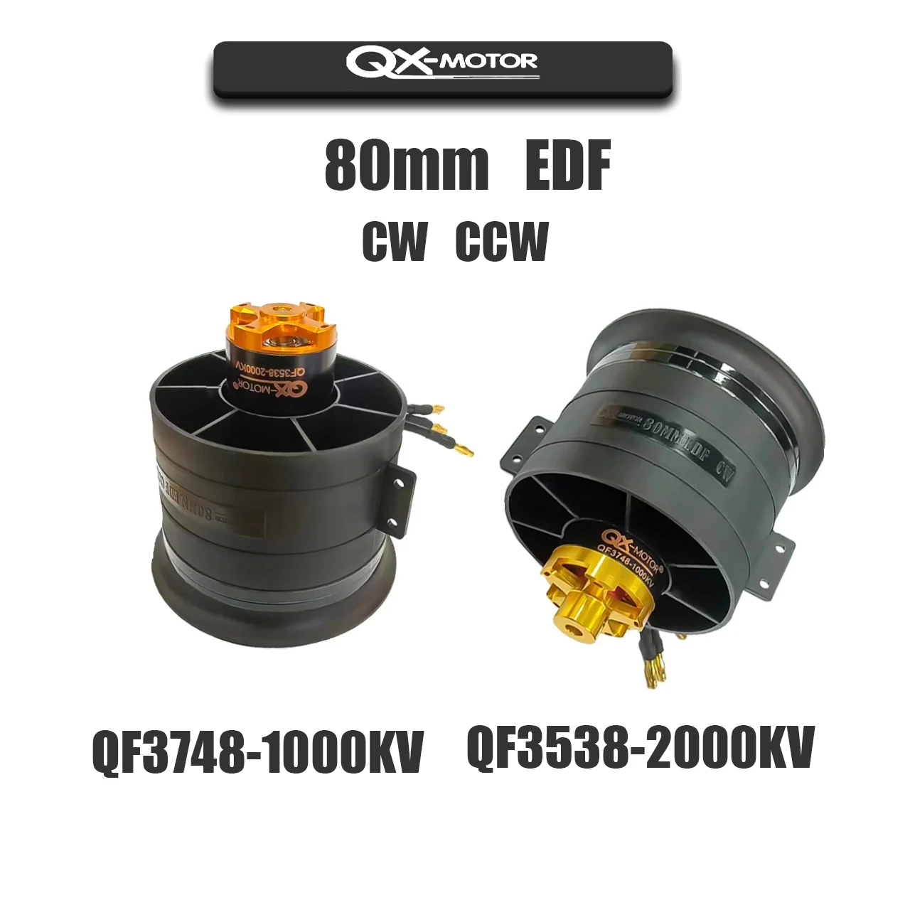 QX-MOTOR 80 mm 12-łopatkowy wentylator kanałowy EDF CW CCW 3748 3538 12S 6S ESC Bezszczotkowy silnik do zdalnie sterowanych części zabawek