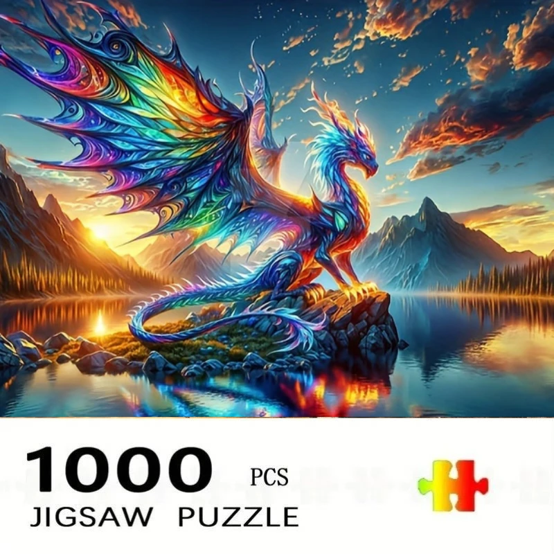 500 PCS Jigsaw Puzzle  Dragon Design  Puzzles, Perfect for DIY Creative Fun with Family,Gift ,teasing Toy