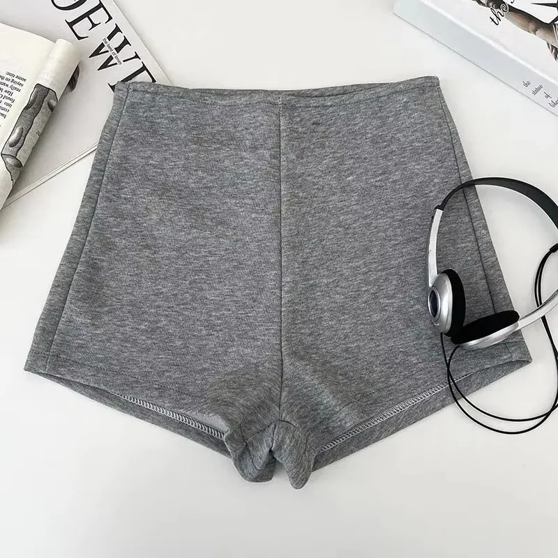 Летние базовые однотонные женские многофункциональные шорты, повседневные и универсальные, узкие прямые шорты с высокой талией, велосипедные брюки
