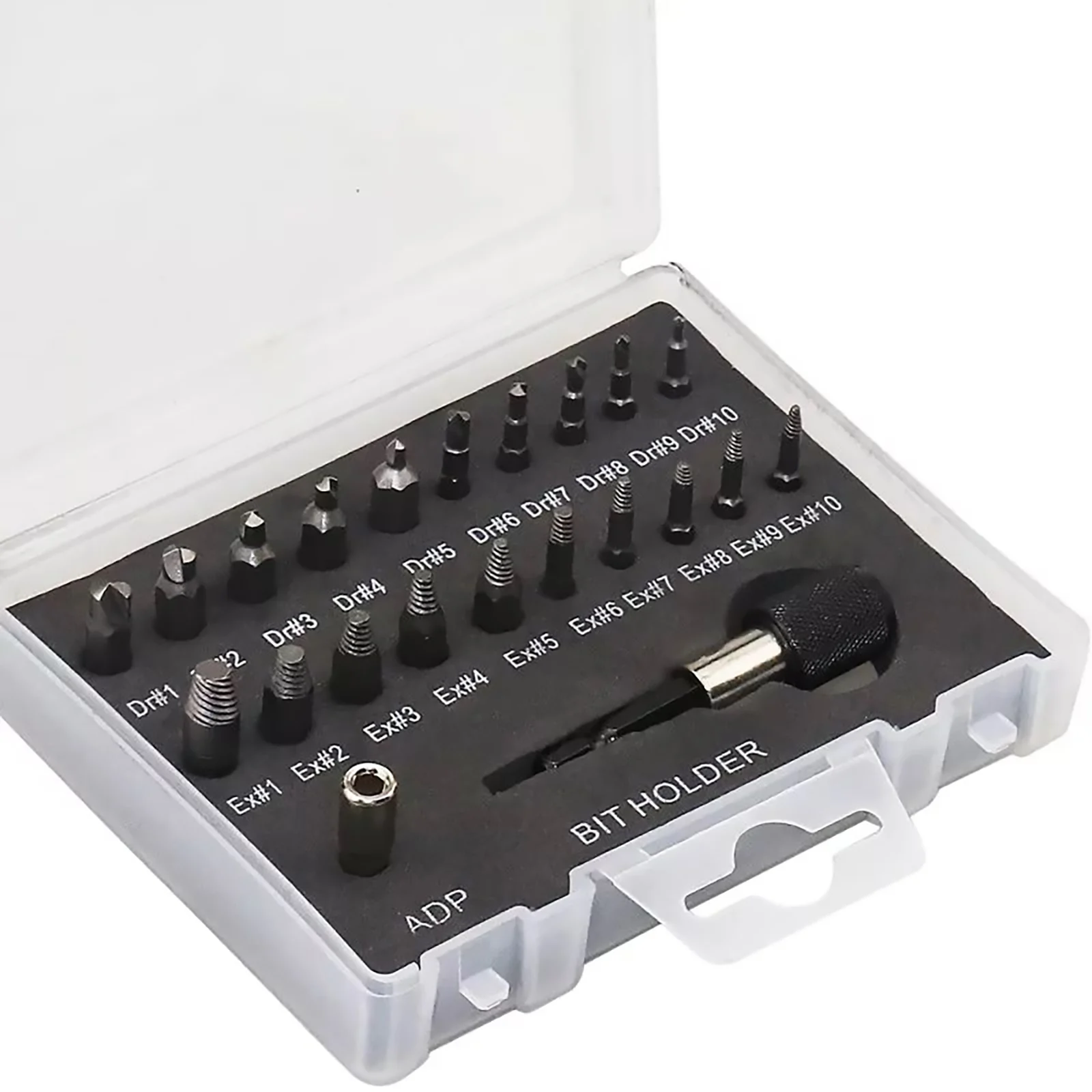 22Pcs/Set Damaged Screw Extractor Drill Bit Set Stripped Screw Extractor Kit For Broken Bolt Extractor All-Purpose with Magnetic