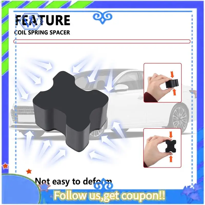 

M46K-6PCS Автомобильные прокладки для спиральной пружины, сверхмощный резиновый усилитель спиральной пружины для подъема спиральной пружины от 1 до 1,5 дюйма