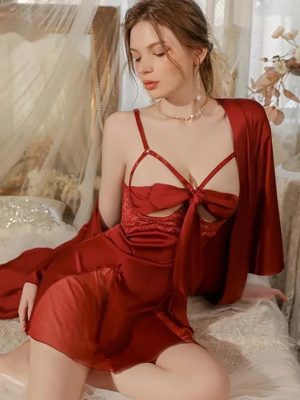 Avec dos nu, Allure Sexy, anneaux en acier, nœud papillon, bretelles, vêtements d'extérieur, robe d'été élégante et douce pour filles, vêtements tendance CVW4