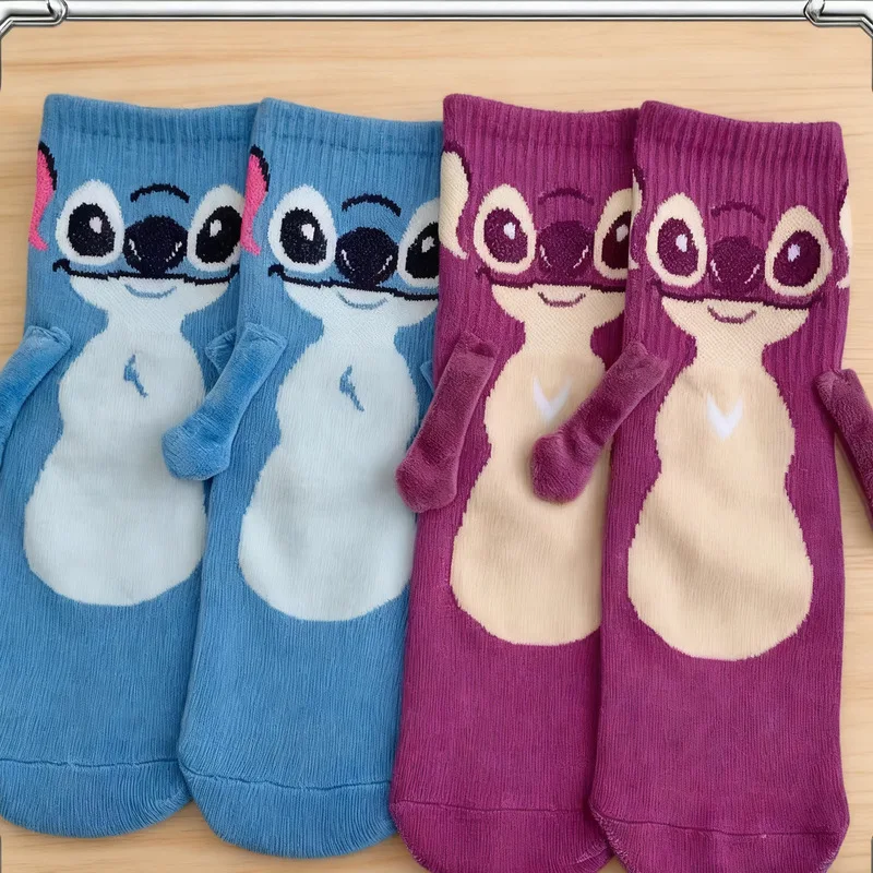 Vendita calda Disney & Stitch 2025 Nuovi calzini da cartone animato Calzini corti carini per bambini Primavera e autunno inverno Calzini casual da donna Regalo