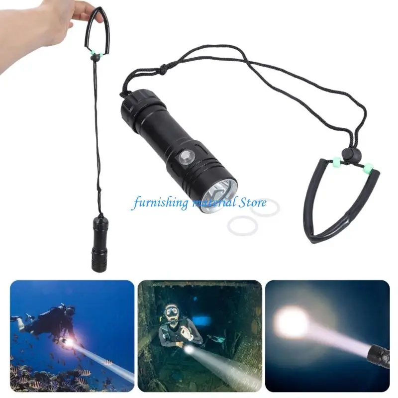 

Y5GD Waterproof LED Diving Flashlight 1000LM Bright Powerful Professional Underwater Dives Light Fishing Torches