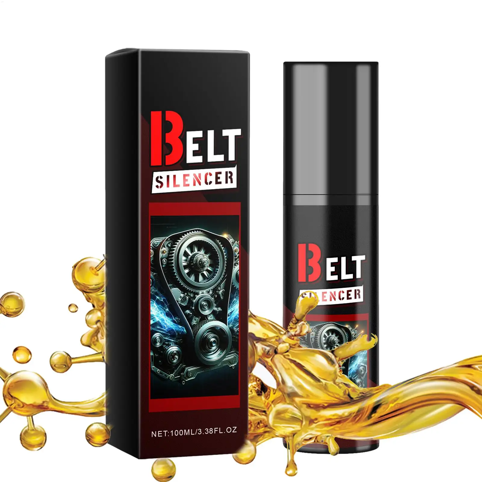 Belt Noise Spray 100ml Prolongs Belt Life Engine Belt Spray-On Dressing Noise Lubrication Protection Friction Reducer