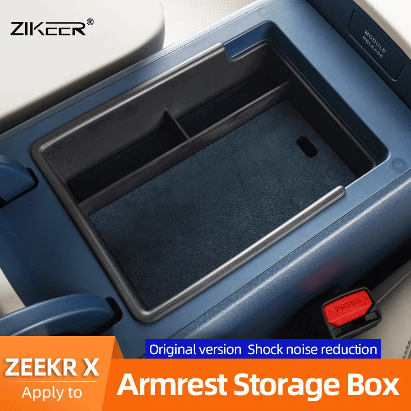 

Car Armrest Box for Zeeker X Alcantara Material Armrest Box Protective Cover Turned Fur Storage Box Modification