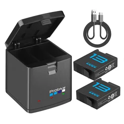 2280mAh Battery For GoPro Hero 13 Low Temperature Battery 3 Slots Charger Box For Gopro 13 Batteries Sport Cameras Accessories