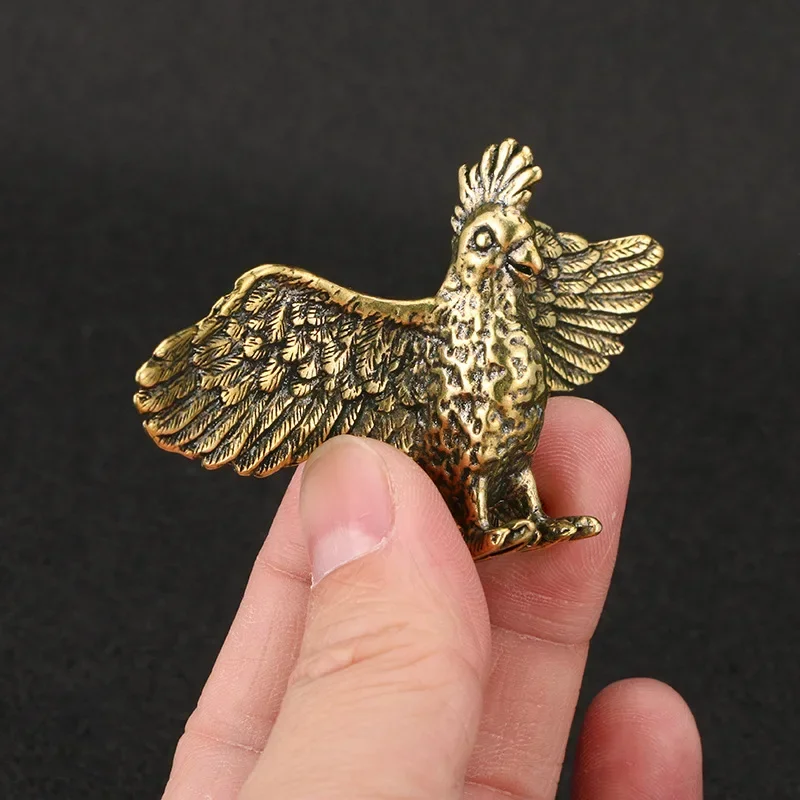 

Vintage Brass Parrot Small Statue Ornament Cute Animal Bird Figurines Miniatures Decorations Crafts Home Decor Accessories Gifts