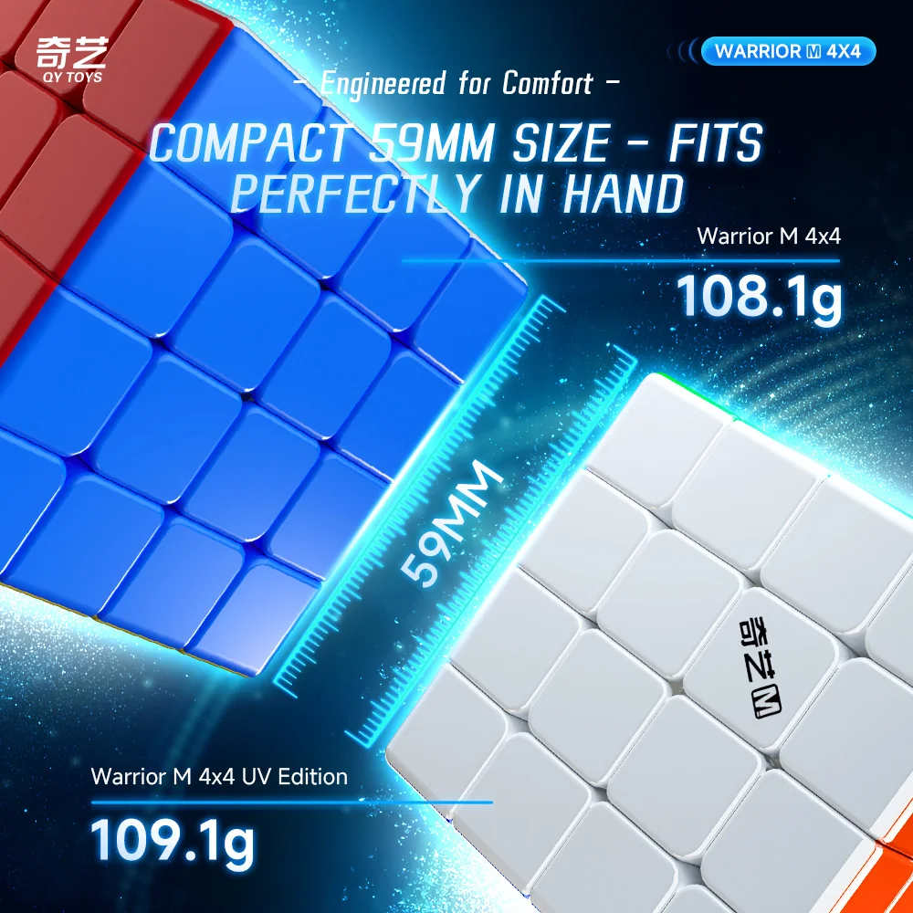 QiYi Warrior M Series المكعب السحري المغناطيسي 2x2 3x3 4x4 المهنية سرعة لغز التعليم اللعب مهرجان الهدايا كوبو ماجيكو اللعب