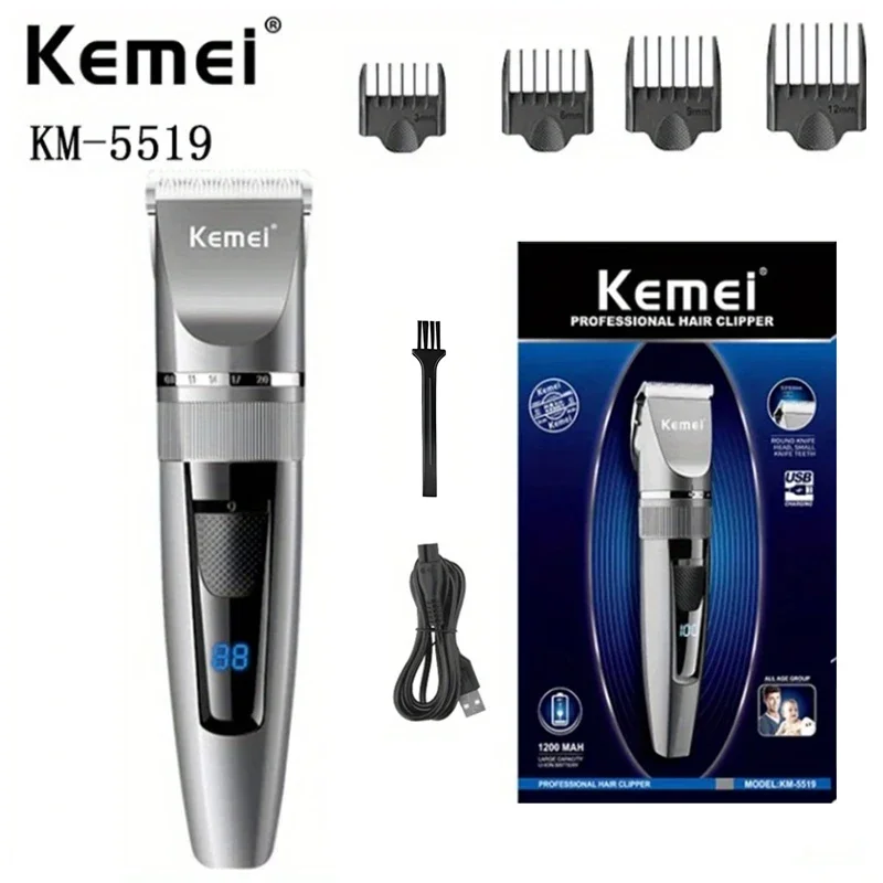 

Kemei Km-5519 Usb Charging Hair Cutting Machine Professional Hair Clippers