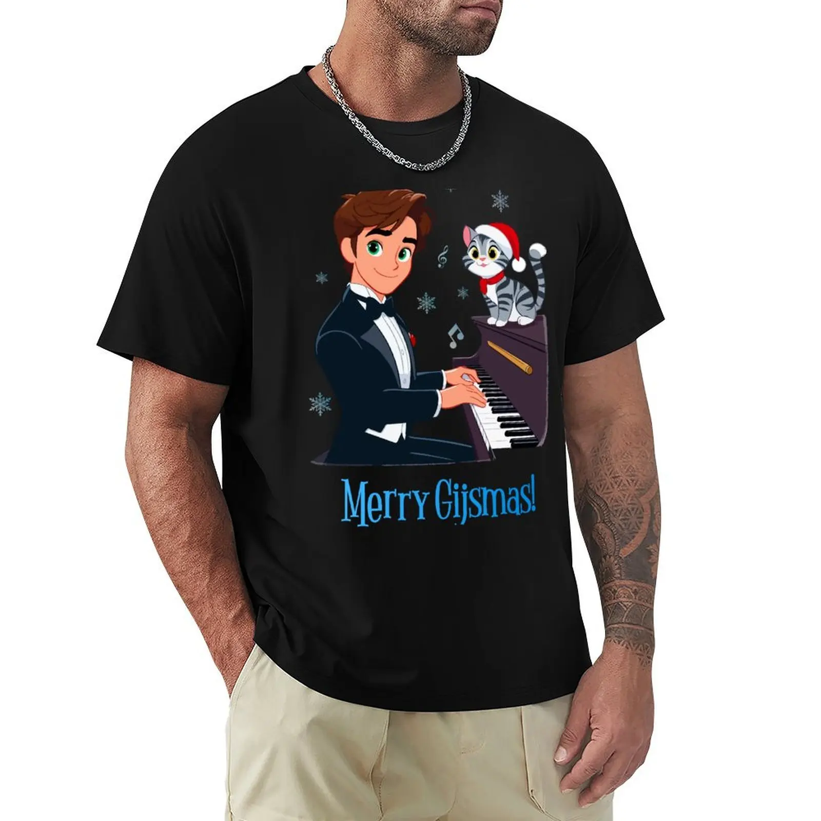 

Merry Gijsmas! T-Shirt Short sleeve tee anime stuff fruit of the loom mens t shirts