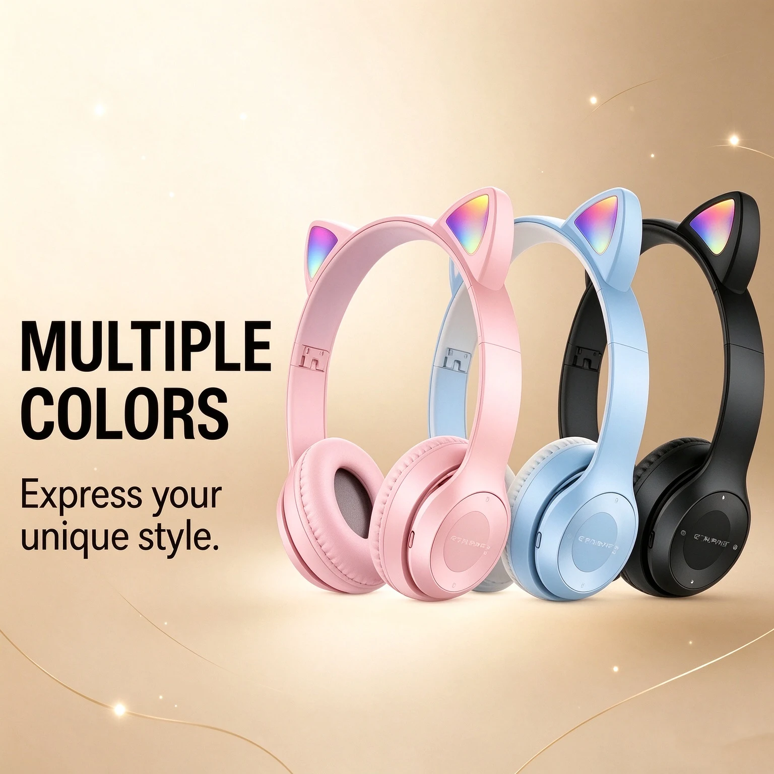 P47M Cuffie Bluetooth 5.0 con  - Cat Ear Bluetooth Headset Led recensione e prezzo