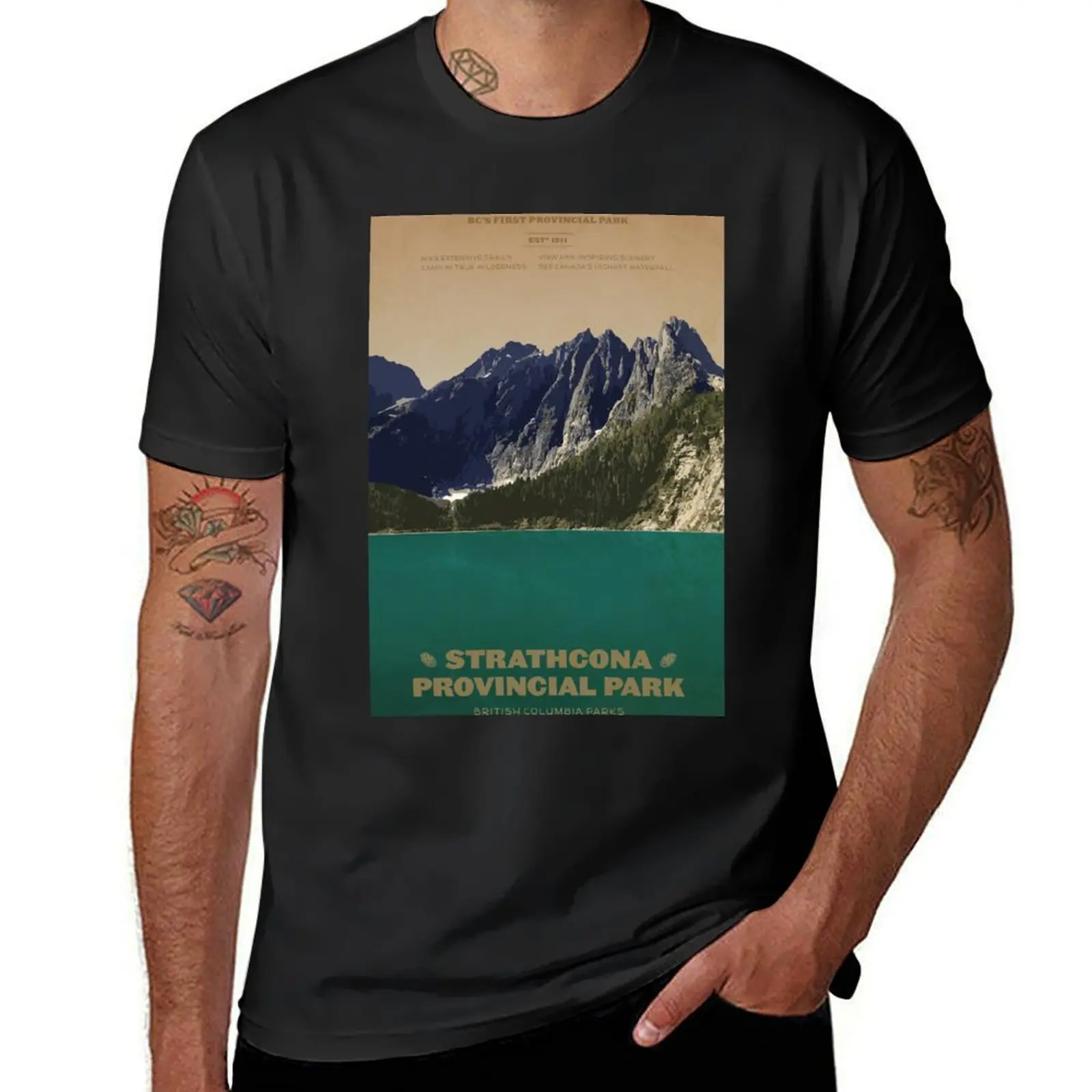 Strathcona Provincial Park T-Shirt customizeds quick-drying blanks plain funny t shirts for men