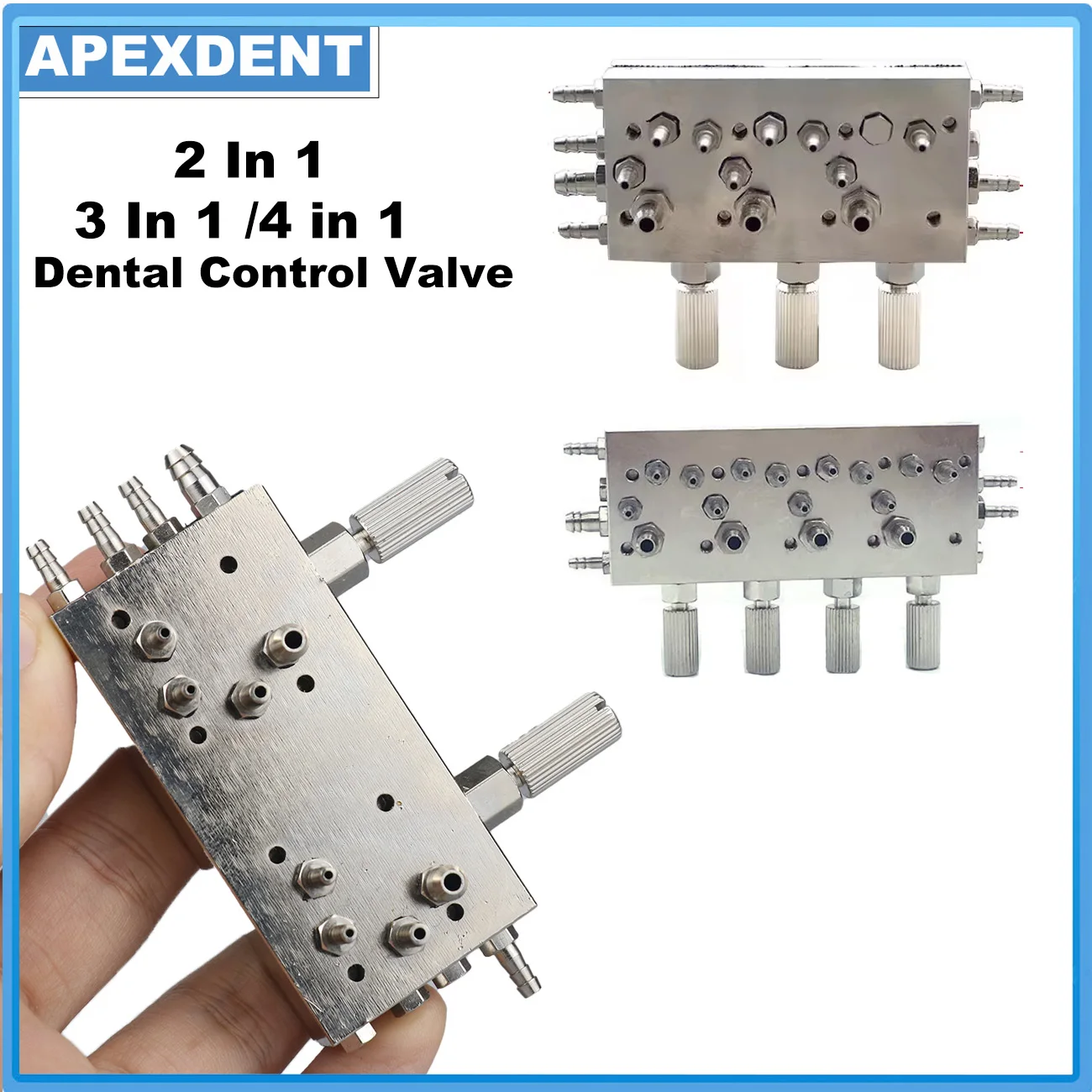 2 In 1 /3 In 1 /4 in 1 Dental Contral Valve For Dentist Chair Air / Water Triple Diaphragm Membrane Valve Dentistry Material