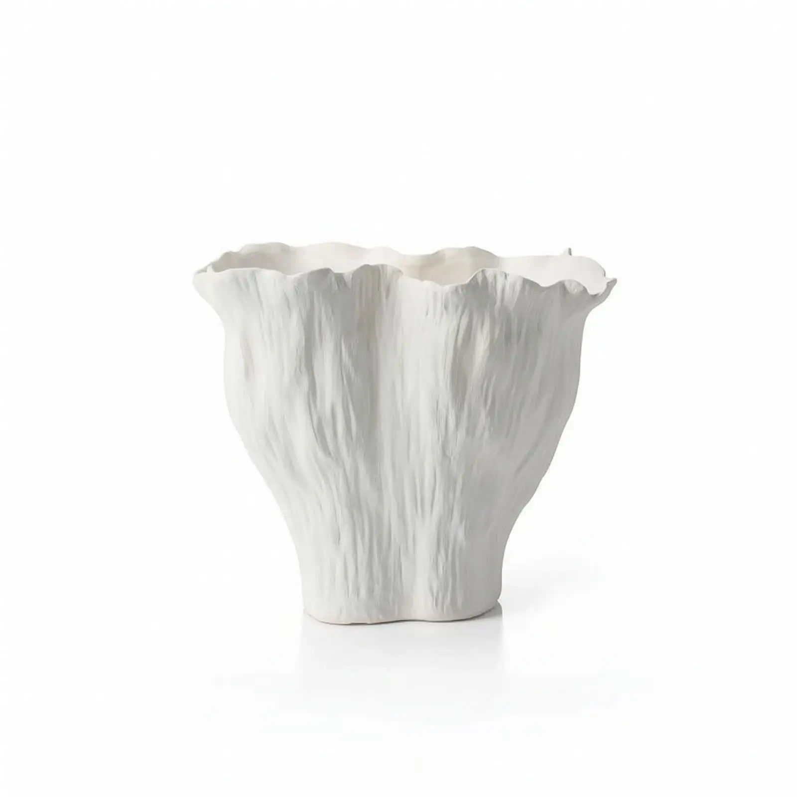 Luxury Ceramic Vase Decorative Pottery for Modern Home Aesthetic Sculptural Shape with Visible Texture Finish