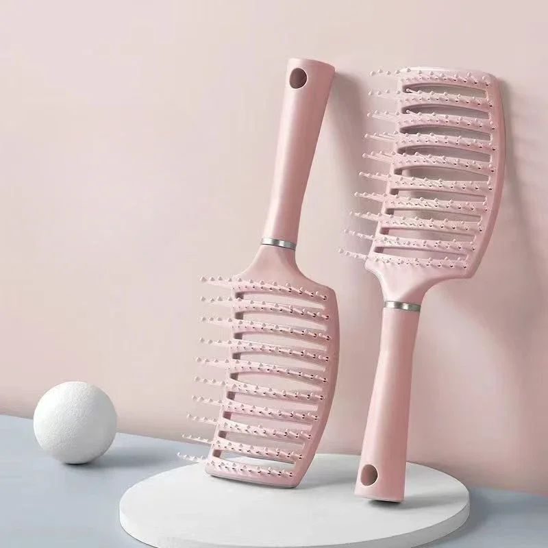 Detangling Hair Brush Hollow Scalp Massage Comb Hairdressing Wide Tooth Hair Comb Wet Curly Massage Brush Barber Styling Tools